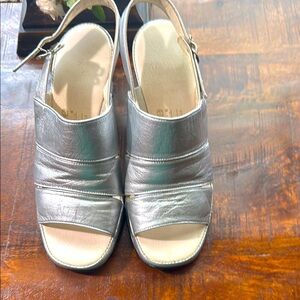 Silver Women's Slingback Sandals